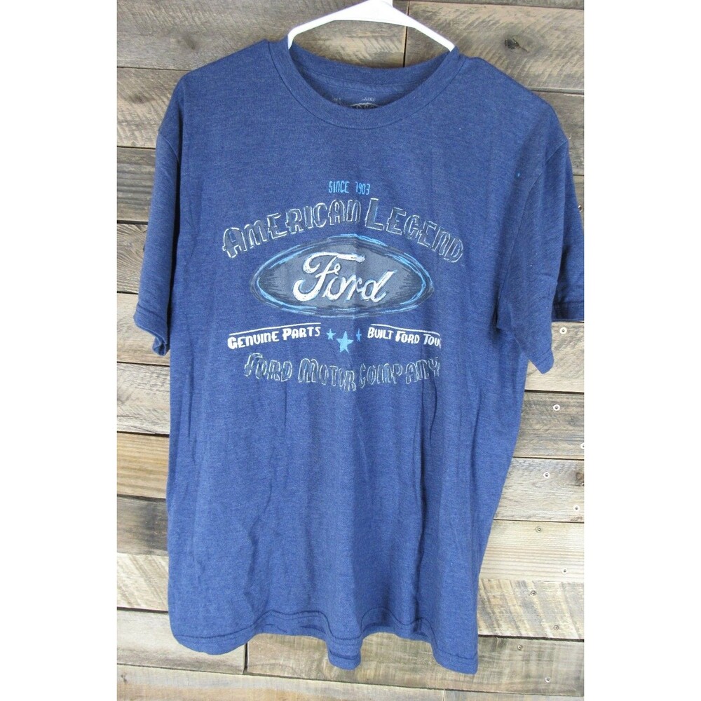 Ford American Legend Men's T-Shirt Blue Size XL Cotton Polyester